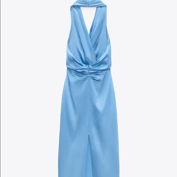 Zara Satin Effect Midi Dress - Picture 12 of 14